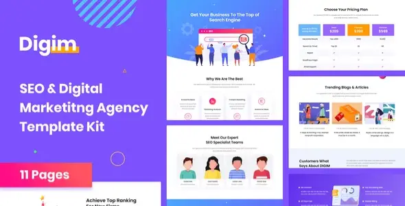 Digim – SEO & Digital Marketing Template Kit