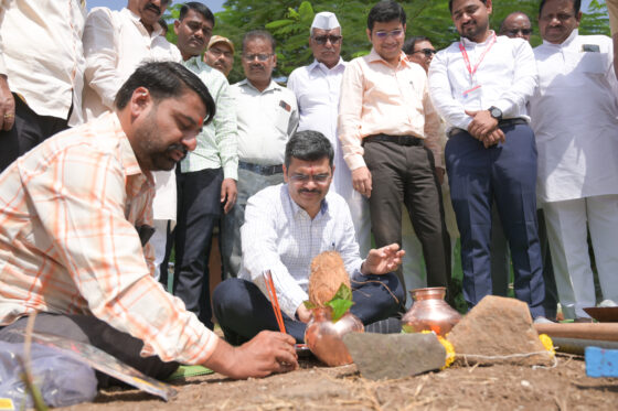 घनकचरा व्यवस्थापन अंतर्गत सुका कचरा वर्गीकरण शेड भूमिपूजन